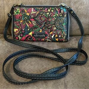 The Sak Sakroots Brand Colorful Floral Pattern Wallet